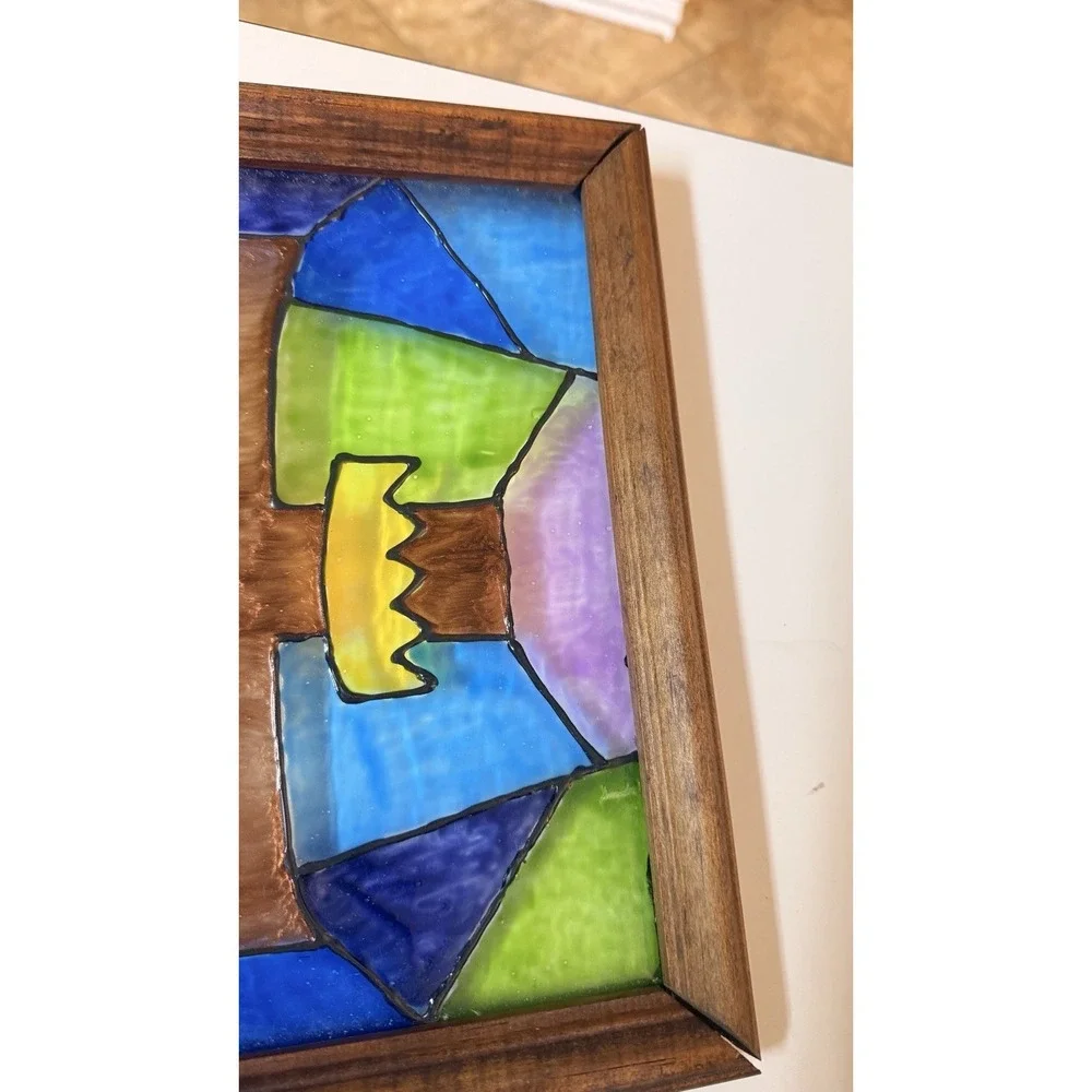 Faux Stained Glass Cross Wall Art‎ Isaiah 62:3 Christian Decor 19